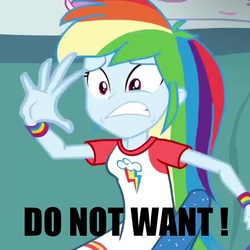 Size: 720x719 | Tagged: safe, rainbow dash, equestria girls, g4, do not want, image macro, meme
