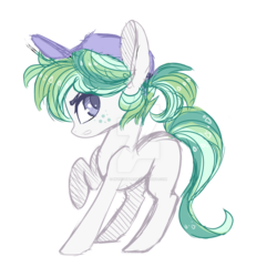 Size: 1024x1024 | Tagged: dead source, safe, artist:petrinox, oc, oc only, earth pony, pony, cap, deviantart watermark, hat, obtrusive watermark, palindrome get, solo, watermark