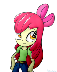 Size: 1600x2000 | Tagged: safe, artist:graytyphoon, apple bloom, equestria girls, g4, female, simple background, solo, transparent background