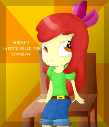 Size: 3000x3500 | Tagged: safe, artist:graytyphoon, apple bloom, equestria girls, g4, dialogue, female, high res, solo