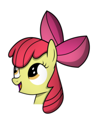 Size: 2719x3428 | Tagged: safe, artist:graytyphoon, apple bloom, g4, female, high res, open mouth, portrait, simple background, solo, transparent background
