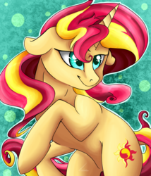 Size: 690x806 | Tagged: safe, artist:crecious, sunset shimmer, pony, unicorn, g4, female, solo