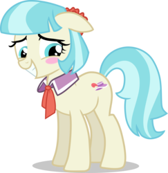 Size: 4761x4905 | Tagged: safe, artist:shutterflyeqd, coco pommel, earth pony, pony, g4, made in manehattan, absurd resolution, blushing, cocobetes, cute, female, simple background, smiling, solo, transparent background, vector