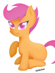 Size: 2448x3264 | Tagged: safe, artist:theotherdash, scootaloo, g4, female, high res, simple background, solo, white background