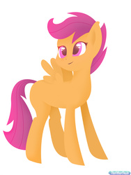 Size: 2448x3264 | Tagged: safe, artist:theotherdash, scootaloo, g4, female, high res, simple background, solo, white background