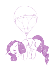 Size: 500x657 | Tagged: safe, artist:dstears, rarity, g4, female, fulton surface-to-air recovery system, metal gear, metal gear solid 5, scrunchy face, solo