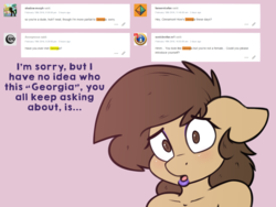 Size: 1280x960 | Tagged: safe, artist:stunnerpone, oc, oc only, oc:cinnamon buns, anthro, ask, cinnamon replies, discussion in the comments, drama, femboy, makeup, male, solo, tumblr