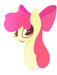 Size: 2448x3264 | Tagged: safe, artist:theotherdash, apple bloom, g4, female, high res, portrait, simple background, solo, white background