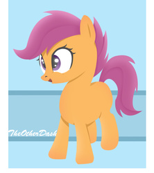 Size: 426x480 | Tagged: safe, artist:theotherdash, scootaloo, g4, female, open mouth, solo