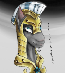 Size: 1600x1800 | Tagged: safe, artist:cross-the-swirl, pony, armor, helmet, male, royal guard, solo, stallion