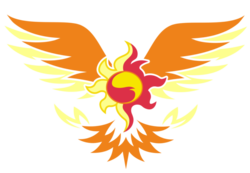 Size: 1024x708 | Tagged: safe, sunset shimmer, equestria girls, g4, logo, sunset phoenix