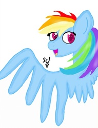 Size: 526x689 | Tagged: safe, artist:bluedrawn, rainbow dash, g4, female, solo