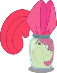 Size: 5639x7112 | Tagged: safe, artist:sketchmcreations, apple bloom, brotherhooves social, g4, absurd resolution, female, jar bloom, simple background, solo, transparent background, vector