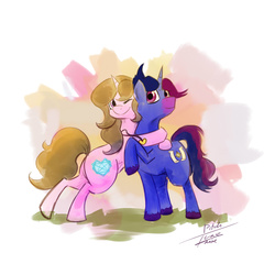 Size: 1500x1500 | Tagged: safe, artist:pimander1446, oc, oc only, pony, unicorn, hug