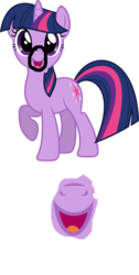 Size: 1600x3170 | Tagged: safe, twilight sparkle, pony, unicorn, g4, female, mare, mind blown, pareidolia, simple background, snout, solo, transparent background, unicorn twilight