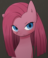 Size: 600x725 | Tagged: safe, artist:kuou, pinkie pie, g4, female, pinkamena diane pie, simple background, solo