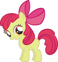 Size: 1502x1623 | Tagged: safe, apple bloom, earth pony, pony, g4, blank flank, bow, female, filly, open mouth, simple background, solo, transparent background, vector