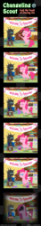 Size: 600x3263 | Tagged: safe, artist:vavacung, pinkie pie, changeling, comic:changeling-scout, g4, comic, party, pin the tail on the pony, pinkamena diane pie, this will end in death, this will end in pain, this will end in pain and/or tears and/or death, this will end in tears, this will end in tears and/or death, uh oh