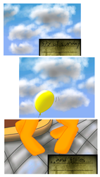 Size: 960x1688 | Tagged: safe, balloon, cloud, comic, metro:mlp, offscreen character, sky