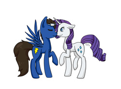 Size: 950x700 | Tagged: safe, artist:xdblazexd, rarity, oc, g4, canon x oc, shipping