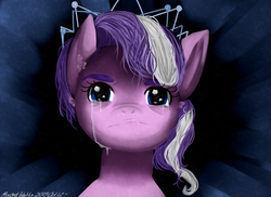 Size: 3509x2550 | Tagged: safe, artist:rachelsrandomart, diamond tiara, crusaders of the lost mark, g4, crying, female, high res, portrait, solo, the pony i want to be