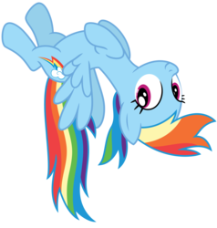 Size: 5279x5537 | Tagged: safe, artist:estories, rainbow dash, g4, absurd resolution, cute, dashabetes, female, looking at you, majestic as fuck, simple background, solo, transparent background, upside down, vector