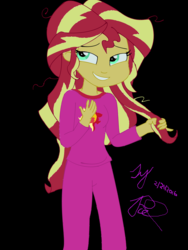Size: 2448x3264 | Tagged: safe, artist:panzerpiel, sunset shimmer, equestria girls, g4, clothes, female, high res, pajamas, solo