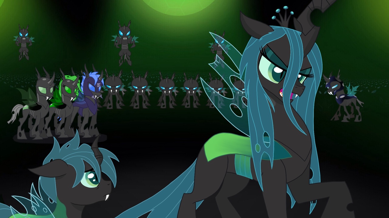 Safe Artist Pimpartist Queen Chrysalis Oc Changeling Changeling Queen G