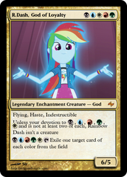 Size: 396x554 | Tagged: safe, screencap, rainbow dash, equestria girls, g4, my little pony equestria girls: friendship games, female, glowing, magic the gathering, sparkles