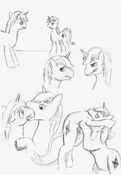 Size: 2700x3900 | Tagged: safe, artist:shattersilver, oc, oc only, oc:evening breeze, oc:gyro tech, changeling, pony, unicorn, fetish, high res, licking, licking lips, tongue out, vore, you are what you eat