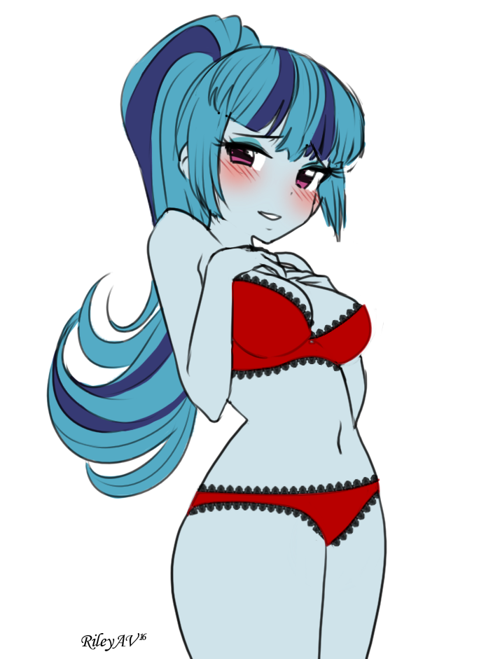 Suggestive Artist Rileyav Sonata Dusk Equestria Girls G Belly Button Blushing