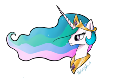 Size: 1693x1151 | Tagged: safe, artist:nickdallas, princess celestia, g4, female, portrait, solo