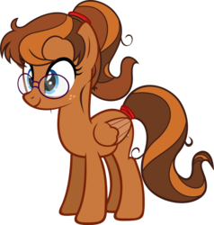 Size: 1260x1325 | Tagged: safe, artist:zacatron94, oc, oc only, oc:vernzo mocha, pegasus, pony, female, mare, ponytail, solo