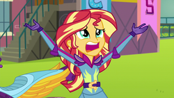 Size: 1280x720 | Tagged: safe, screencap, sunset shimmer, equestria girls, g4, my little pony equestria girls: friendship games, female, solo