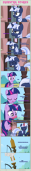 Size: 1475x7982 | Tagged: safe, artist:estories, twilight sparkle, oc, oc:silverlay, original species, pony, umbra pony, unicorn, comic:seeds of darkness, g4, comic, train, train station, unicorn twilight