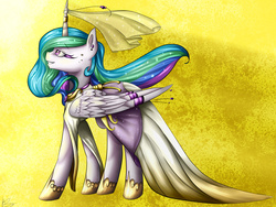 Size: 4500x3375 | Tagged: safe, artist:neutisshow, princess celestia, g4, clothes, dress, female, jewelry, solo