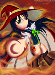 Size: 1636x2248 | Tagged: safe, artist:fluffydus, pony, anime, female, kagari ayaka, mare, ponified, solo, witchcraft works
