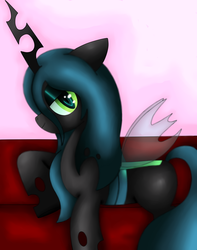 Size: 1409x1788 | Tagged: safe, artist:king-sombrero, queen chrysalis, changeling, changeling queen, g4, female, solo