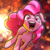 Size: 4096x4096 | Tagged: safe, pinkie pie, earth pony, pony, g4, absurd resolution, explosion, female, floppy ears, glowing, happy, jumping, looking at you, open mouth, ponk, smiling, solo