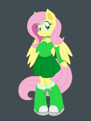 Size: 2051x2737 | Tagged: safe, artist:zeiram0034, fluttershy, anthro, g4, clothes, female, high res, solo, wip