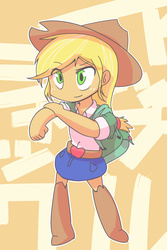 Size: 800x1200 | Tagged: safe, artist:steve, applejack, equestria girls, g4, female, solo