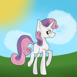 Size: 1000x1000 | Tagged: safe, artist:crystalauras, sweetie belle, g4, female, solo