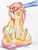 Size: 2124x2825 | Tagged: safe, artist:40kponyguy, derpibooru exclusive, sunset shimmer, pony, unicorn, g4, bunny sitting, cute, ear scratch, female, floppy ears, fluffy, hand, high res, one eye closed, shimmerbetes, simple background, sitting, smiling, solo, traditional art, wink