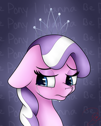 Size: 1945x2422 | Tagged: safe, artist:rosejule, diamond tiara, crusaders of the lost mark, g4, crying, female, solo, the pony i want to be