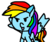 Size: 260x220 | Tagged: safe, artist:eeveefromkalos123, rainbow dash, g4, female, solo