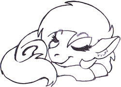 Size: 519x374 | Tagged: safe, artist:traditionaldrawfaglvl1, oc, oc only, oc:filly anon, cute, female, filly, sleeping