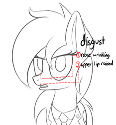 Size: 1400x1500 | Tagged: safe, artist:gsuus, oc, oc only, oc:aryanne, bust, clothes, disgusted, front view, grayscale, looking at you, monochrome, necktie, no pupils, nose wrinkle, schutzstaffel, scrunchy face, simple background, sketch, solo, text, uniform, white background