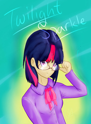 Size: 512x700 | Tagged: safe, artist:fingermammoth, twilight sparkle, human, g4, female, humanized, looking at you, solo