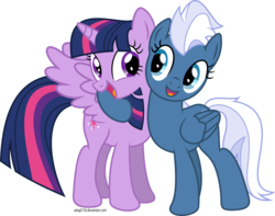 Size: 8239x6484 | Tagged: safe, artist:adog0718, night glider, twilight sparkle, alicorn, pegasus, pony, g4, absurd resolution, duo, duo female, female, friendshipping, mare, show accurate, simple background, transparent background, twilight sparkle (alicorn), vector