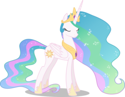Size: 5484x4270 | Tagged: safe, artist:starnight5, princess celestia, alicorn, pony, g4, .svg available, absurd resolution, eyes closed, female, mare, simple background, solo, transparent background, vector